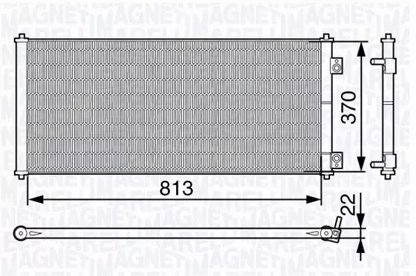 MAGNETI MARELLI CHŁODNICA KLIMATYZACJI 350203646000 