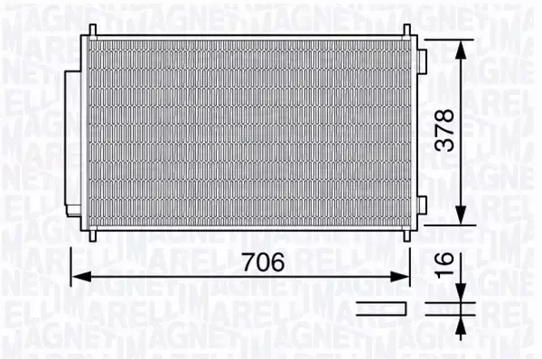 MAGNETI MARELLI CHŁODNICA KLIMATYZACJI 350203659000 