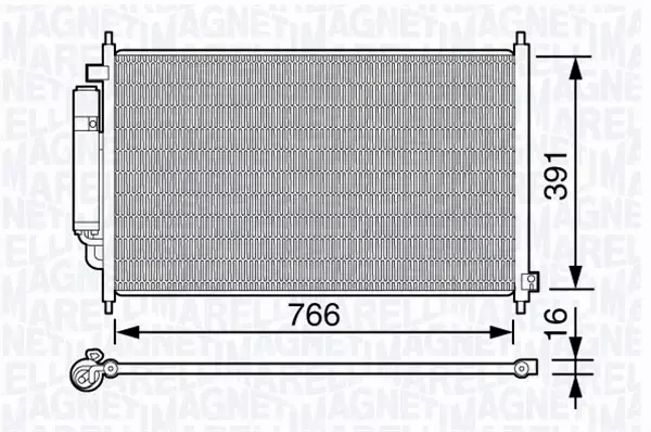 MAGNETI MARELLI CHŁODNICA KLIMATYZACJI 350203662000 