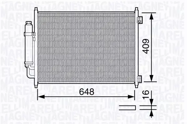 MAGNETI MARELLI CHŁODNICA KLIMATYZACJI 350203669000 