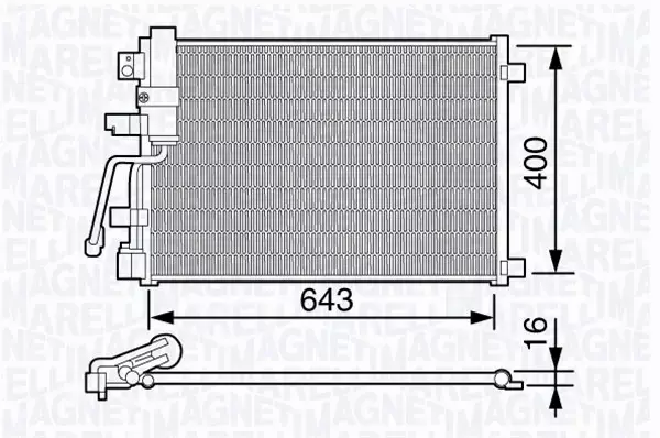 MAGNETI MARELLI CHŁODNICA KLIMATYZACJI 350203671000 