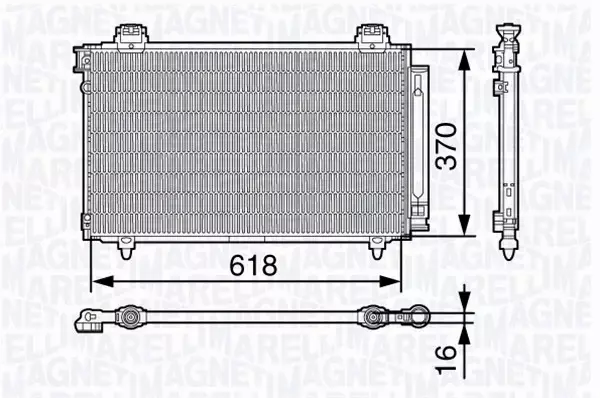 MAGNETI MARELLI CHŁODNICA KLIMATYZACJI 350203679000 