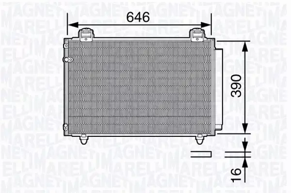 MAGNETI MARELLI CHŁODNICA KLIMATYZACJI 350203686000 