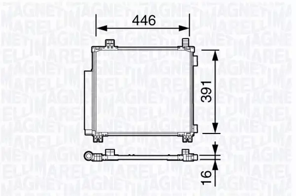 MAGNETI MARELLI CHŁODNICA KLIMATYZACJI 350203696000 