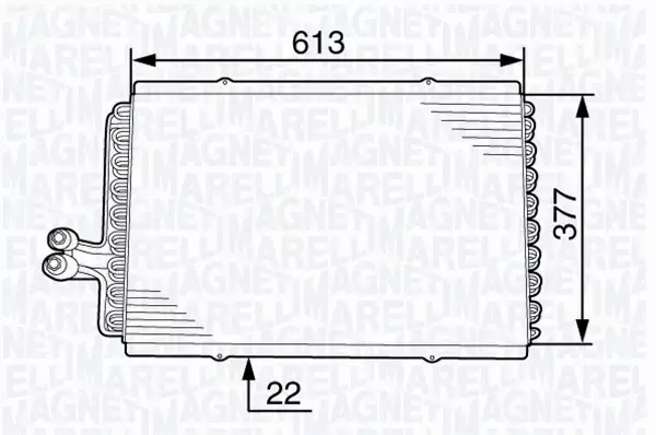 MAGNETI MARELLI CHŁODNICA KLIMATYZACJI 350203708000 