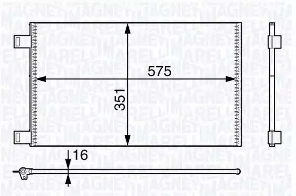 MAGNETI MARELLI CHŁODNICA KLIMATYZACJI 350203718000 