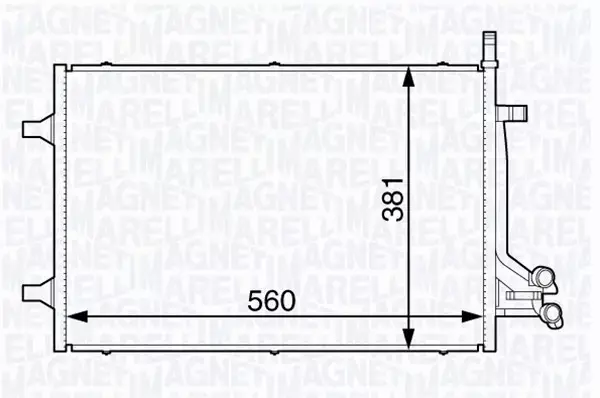 MAGNETI MARELLI CHŁODNICA KLIMATYZACJI 350203729000 