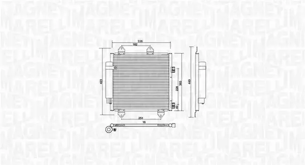 MAGNETI MARELLI CHŁODNICA KLIMATYZACJI 350203753000 