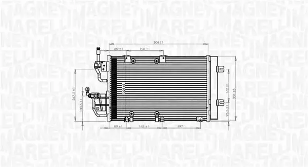 MAGNETI MARELLI CHŁODNICA KLIMATYZACJI 350203771000 