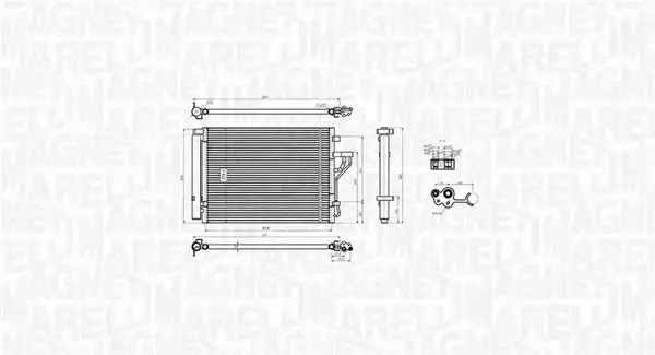 MAGNETI MARELLI CHŁODNICA KLIMATYZACJI 350203778000 