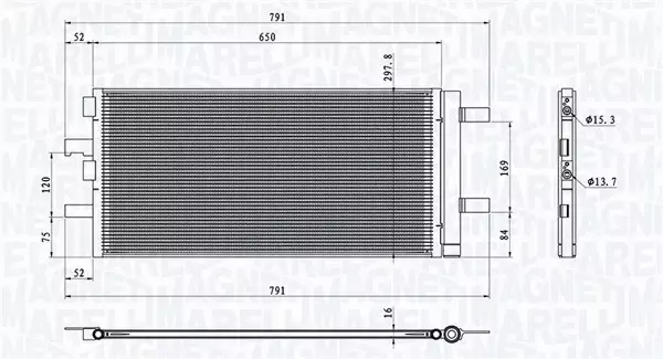 MAGNETI MARELLI CHŁODNICA KLIMATYZACJI 350203786000 