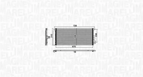 MAGNETI MARELLI CHŁODNICA KLIMATYZACJI 350203807000 