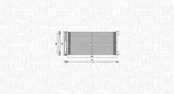 MAGNETI MARELLI CHŁODNICA KLIMATYZACJI 350203808000 