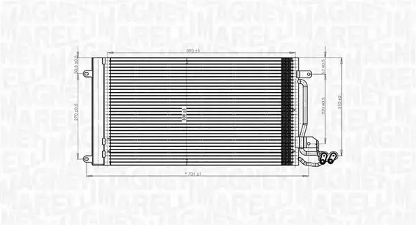 MAGNETI MARELLI CHŁODNICA KLIMATYZACJI 350203821000 