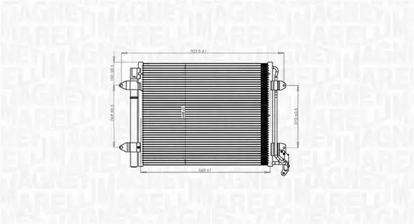 MAGNETI MARELLI CHŁODNICA KLIMATYZACJI 350203833000 