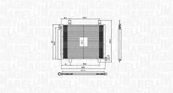 MAGNETI MARELLI CHŁODNICA KLIMATYZACJI 350203836000 