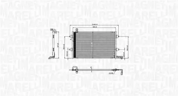 MAGNETI MARELLI CHŁODNICA KLIMATYZACJI 350203840000 