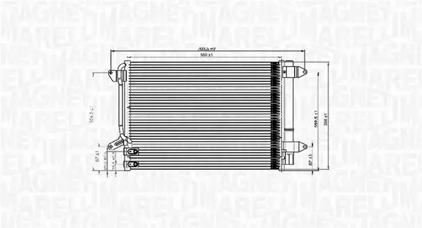 MAGNETI MARELLI CHŁODNICA KLIMATYZACJI 350203845000 