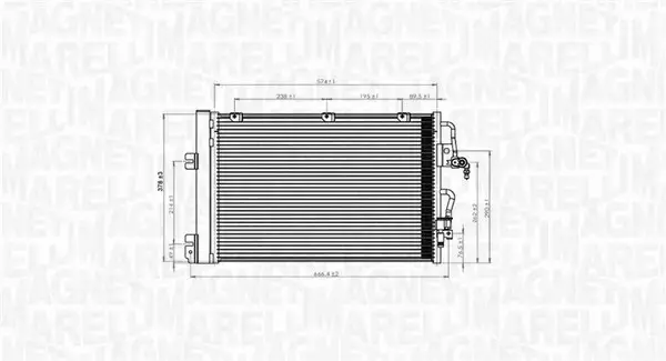 MAGNETI MARELLI CHŁODNICA KLIMATYZACJI 350203900000 