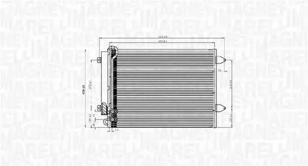 MAGNETI MARELLI CHŁODNICA KLIMATYZACJI 350203919000 