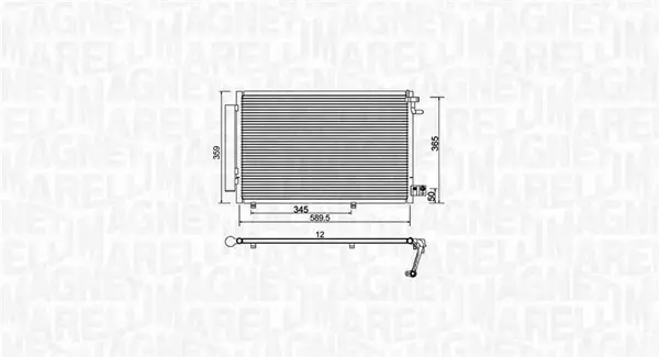 MAGNETI MARELLI CHŁODNICA KLIMATYZACJI 350203930000 