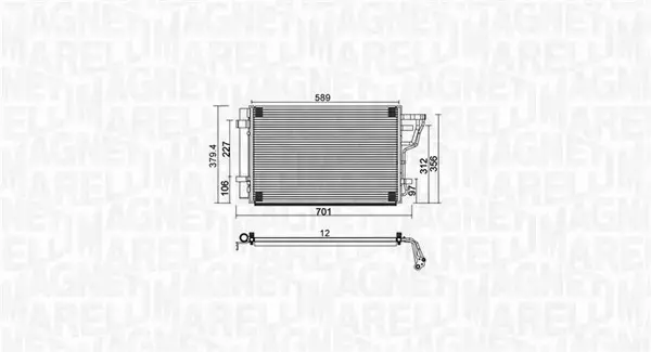 MAGNETI MARELLI CHŁODNICA KLIMATYZACJI 350203951000 