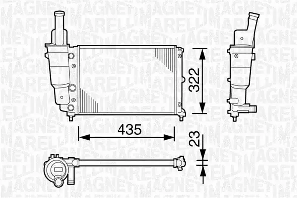 MAGNETI MARELLI CHŁODNICA SILNIKA 350213113003 