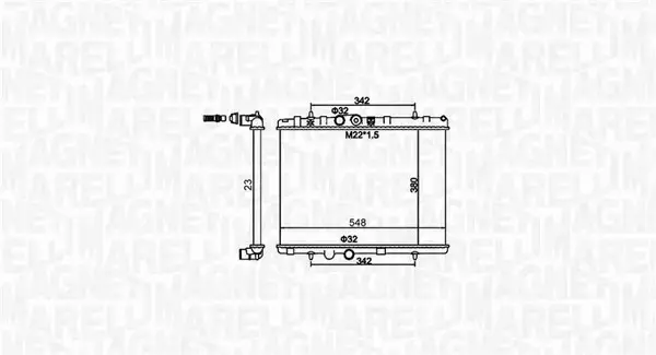 MAGNETI MARELLI CHŁODNICA SILNIKA 350213156100 