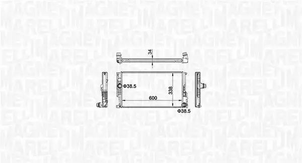 MAGNETI MARELLI CHŁODNICA SILNIKA 350213159600 