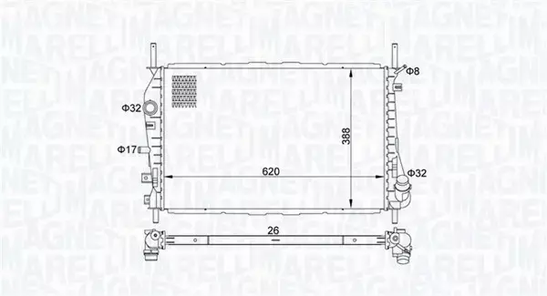 MAGNETI MARELLI CHŁODNICA SILNIKA 350213177600 