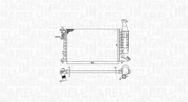 MAGNETI MARELLI CHŁODNICA SILNIKA 350213186400 