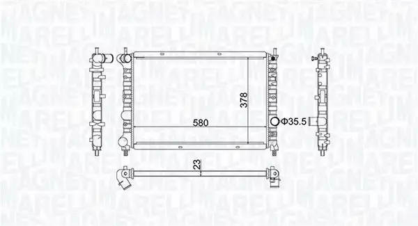 MAGNETI MARELLI CHŁODNICA SILNIKA 350213192100 