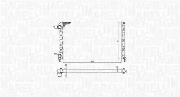 MAGNETI MARELLI CHŁODNICA SILNIKA 350213194400 