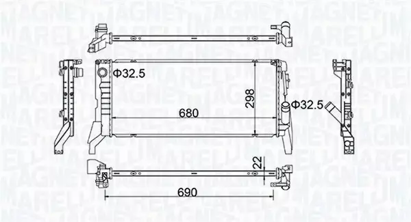 MAGNETI MARELLI CHŁODNICA SILNIKA 350213202700 