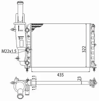 MAGNETI MARELLI CHŁODNICA SILNIKA 350213113003 