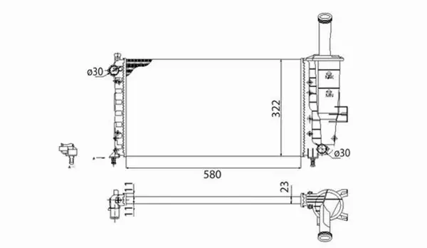 MAGNETI MARELLI CHŁODNICA SILNIKA 350213173003 