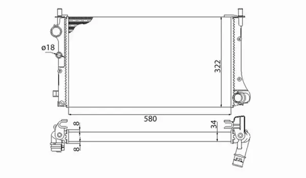 MAGNETI MARELLI CHŁODNICA SILNIKA 350213383003 