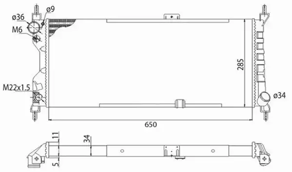 MAGNETI MARELLI CHŁODNICA SILNIKA 350213588003 