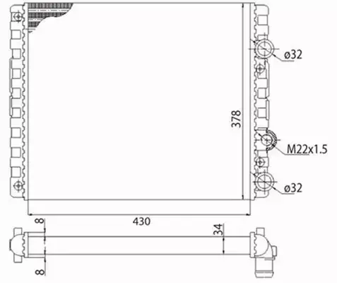 MAGNETI MARELLI CHŁODNICA SILNIKA 350213778003 