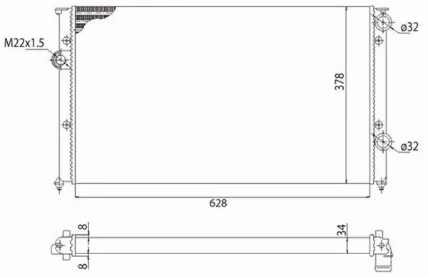 MAGNETI MARELLI CHŁODNICA SILNIKA 350213810003 