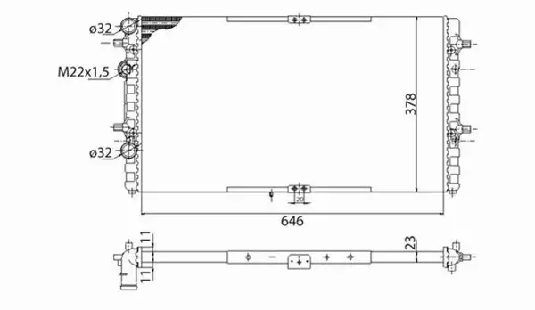 MAGNETI MARELLI CHŁODNICA SILNIKA 350213816003 