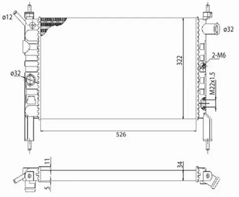 MAGNETI MARELLI CHŁODNICA SILNIKA 350213831003 