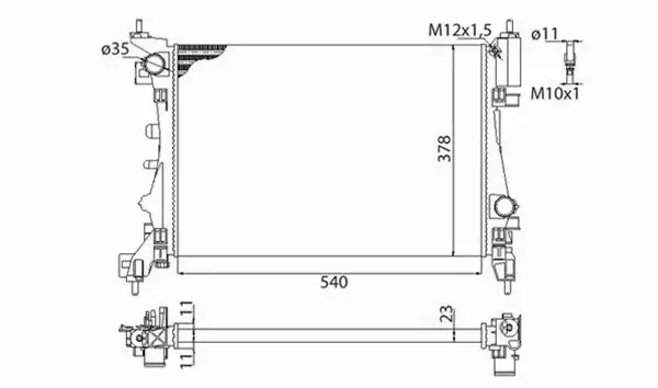 MAGNETI MARELLI CHŁODNICA SILNIKA 350213899003 