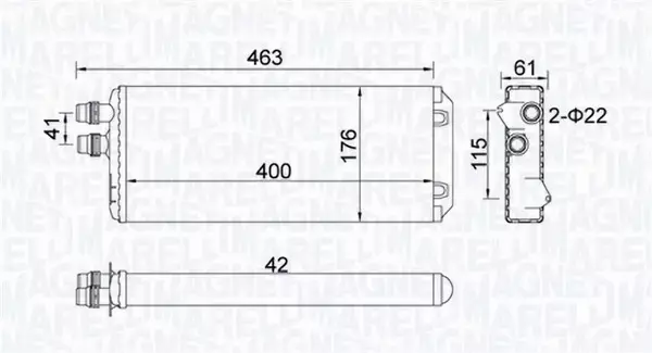 MAGNETI MARELLI NAGRZEWNICA 350218325000 