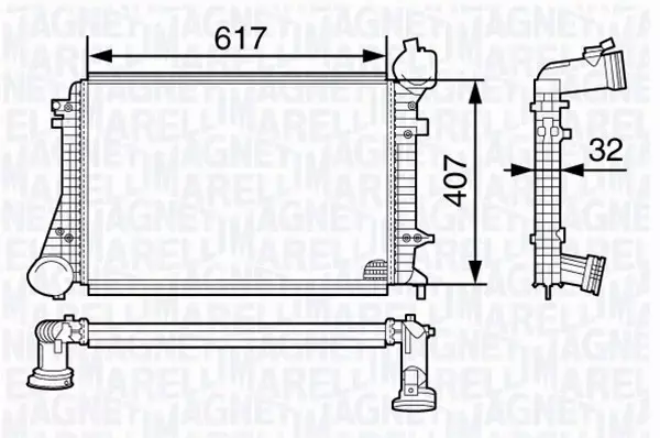 MAGNETI MARELLI INTERCOOLER 351319202000 