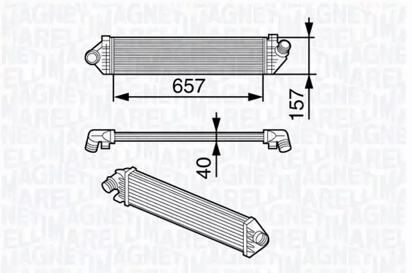 MAGNETI MARELLI INTERCOOLER 351319202050 