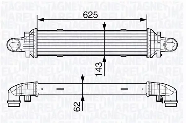 MAGNETI MARELLI INTERCOOLER 351319203350 