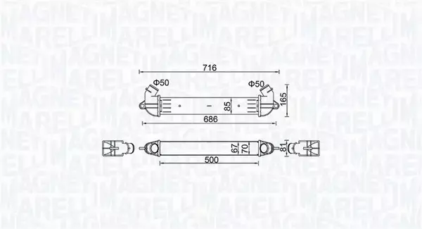 MAGNETI MARELLI CHŁODNICA INTERCOOLER 351319204610 