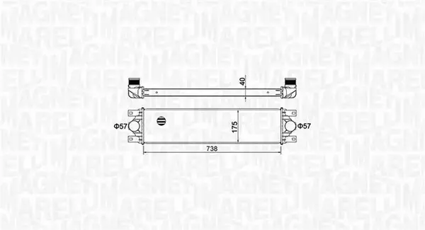 MAGNETI MARELLI CHŁODNICA INTERCOOLER 351319204790 