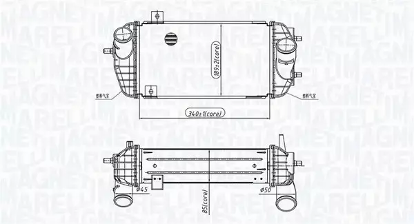 MAGNETI MARELLI CHŁODNICA INTERCOOLER HYUNDAI TUCSON 1.6 T-GDI 